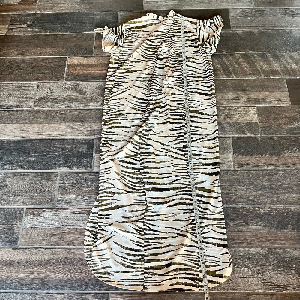 Lovestitch animal print long shirt duster top coverup M - Picture 9 of 10